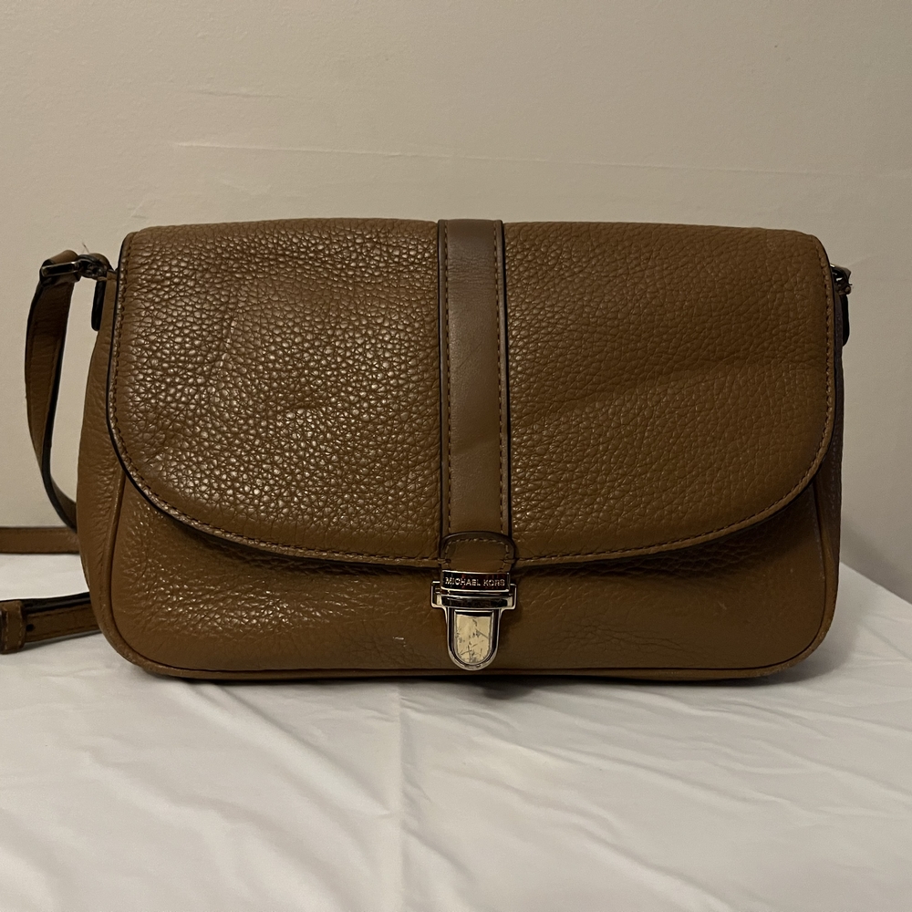 Michael Kors Brown Leather Crossbody Bag